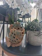 waxinelichthouder twee vissen keramiek windlicht, Huis en Inrichting, Overige materialen, Ophalen of Verzenden, Zo goed als nieuw