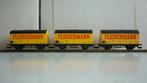 3 Fleischmann H0 gesloten goederenwagons, Hobby en Vrije tijd, Gebruikt, Gelijkstroom, Fleischmann, Wagon