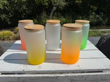 Sublimatie glazen 20oz met glazen rietje per 3 stuks beschikbaar voor biedingen