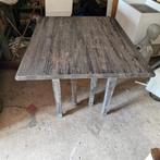 Nieuwe eiken uitklapbare grey wash  tafel met extra bladen, Ophalen, Nieuw, Vijf personen of meer, Rechthoekig