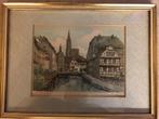Gravure van Clerc, gesigneerd 1956, Strasbourg, Antiek en Kunst, Kunst | Schilderijen | Klassiek, Ophalen of Verzenden