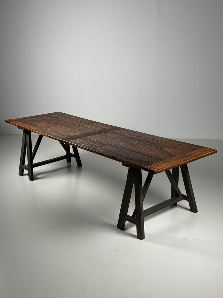 2x eettafel schagen landelijk 300cm, Huis en Inrichting, Tafels | Eettafels, Zo goed als nieuw, 50 tot 100 cm, 200 cm of meer