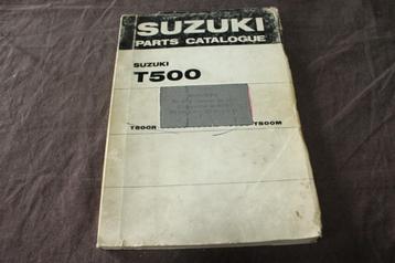 Suzuki T500  R,J,K,L ,M 1974/75 parts catalogue T 500 beschikbaar voor biedingen