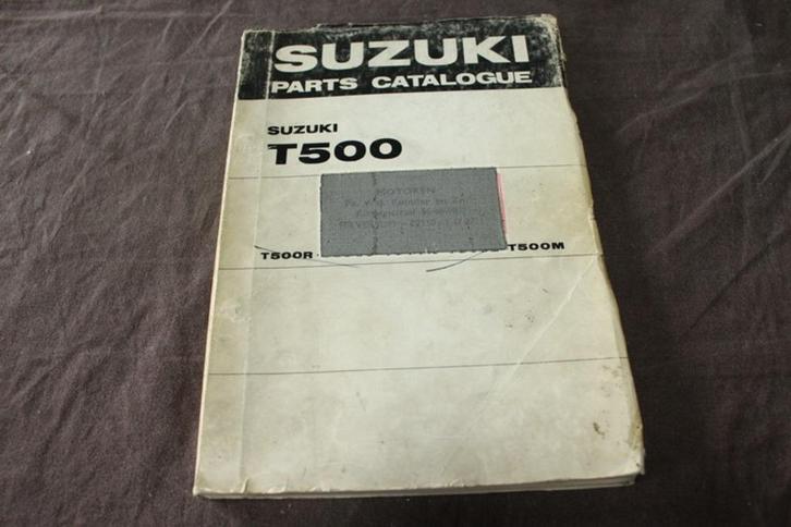 Suzuki T500  R,J,K,L ,M 1974/75 parts catalogue T 500, Motoren, Handleidingen en Instructieboekjes, Suzuki, Ophalen of Verzenden