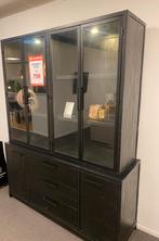 VERLAAGD IN PRIJS buffetkast rubberwood zwart 160cm breed, Ophalen, 200 cm of meer, 150 tot 200 cm, Nieuw