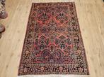 Vintage handgeknoopt perzisch tapijt sarough antiek 194x125, 100 tot 150 cm, 150 tot 200 cm, Gebruikt, Rechthoekig