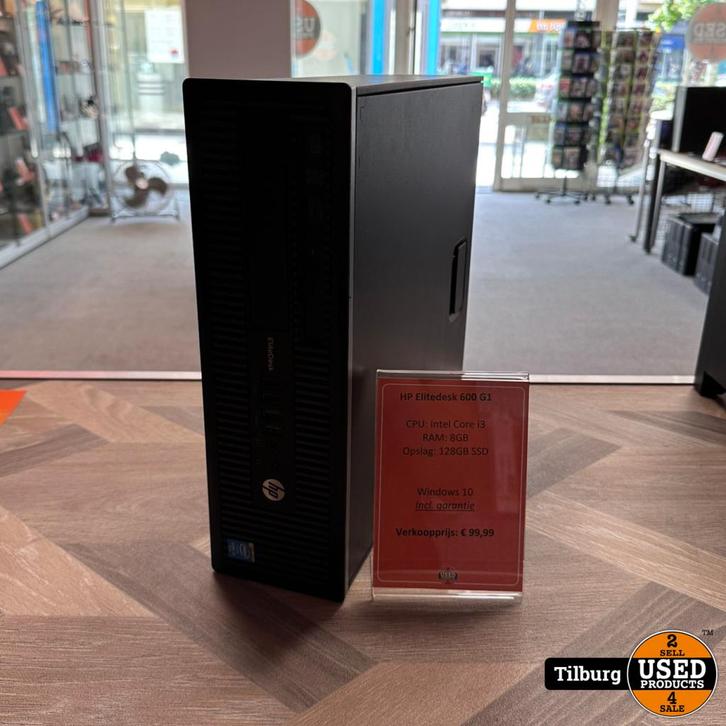 HP Elitedesk 600 g1 I-3 8GB 128GB SSD | Met garantie, Computers en Software, Desktop Pc's, Zo goed als nieuw