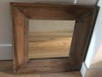 Houten vierkante spiegel, Huis en Inrichting, Ophalen, Minder dan 50 cm, Gebruikt, Vierkant