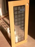 Eiken houten deurtjes met gestraald  glas of met hout paneel, Ophalen, Minder dan 80 cm, Binnendeur, Minder dan 200 cm