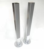 Loewe Individual sound L1 aluminium klasse zuilspeakers, Gebruikt, 60 tot 120 watt, Front, Rear of Stereo speakers, Ophalen