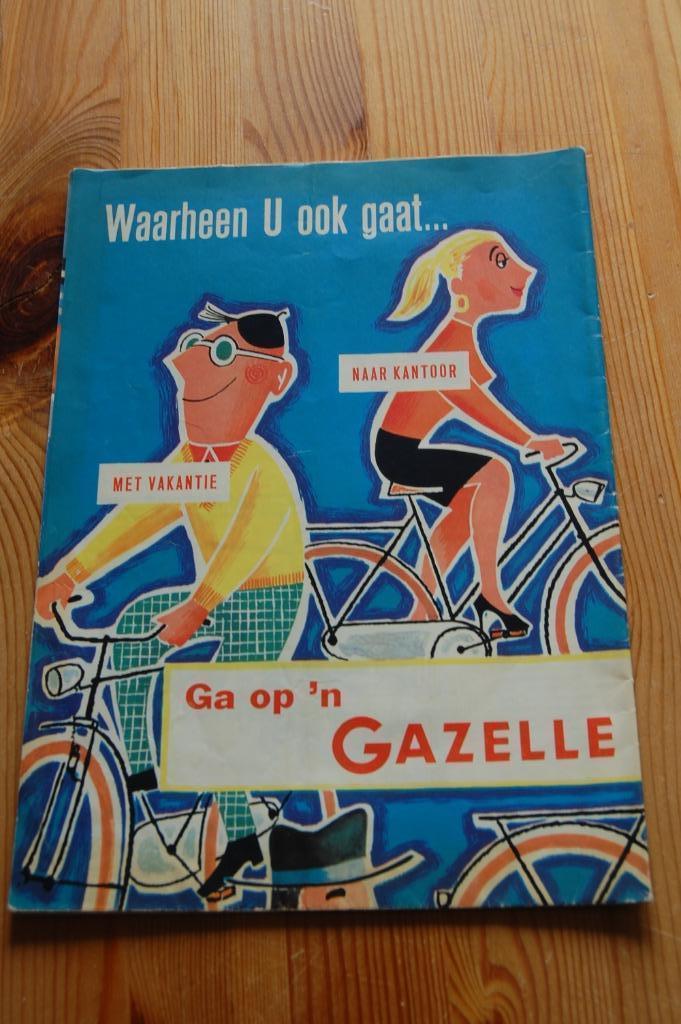 Gazelle fietsen en overige voertuigen folder/poster, Fietsen en Brommers, Handleidingen en Instructieboekjes, Gebruikt, Ophalen of Verzenden