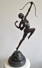 Bronzen Art Deco sculptuur Diana, Pierre Le Faguays., Antiek en Kunst, Ophalen of Verzenden, Brons