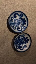 2 blauwe antieke schalen 28 cm doorsnede, Antiek en Kunst, Ophalen