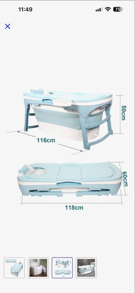 Opvouwbare Badkuip - Nieuw in Doos!, Huis en Inrichting, Badkamer | Badkamermeubels, Nieuw, Overige typen, Minder dan 100 cm, 50 tot 100 cm