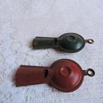 Twee leuk oude jaren 30 blikken fluitjes, Ophalen of Verzenden