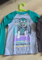 HEMA shirt longsleeve grijs turquoise Bulldog hond 110-116, Nieuw, Jongen, Ophalen of Verzenden, Shirt of Longsleeve