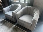 2 x Rivièra Maison Fauteuil St. Lewis Mélane Weave kleur Fog, Ophalen, Eenpersoons, 75 tot 100 cm, Zo goed als nieuw