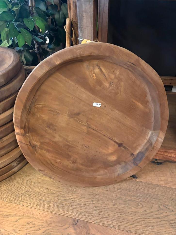 Grote houten schaal, Huis en Inrichting, Woonaccessoires | Schalen en Manden, Zo goed als nieuw, Rechthoekig, Hout, Ophalen of Verzenden