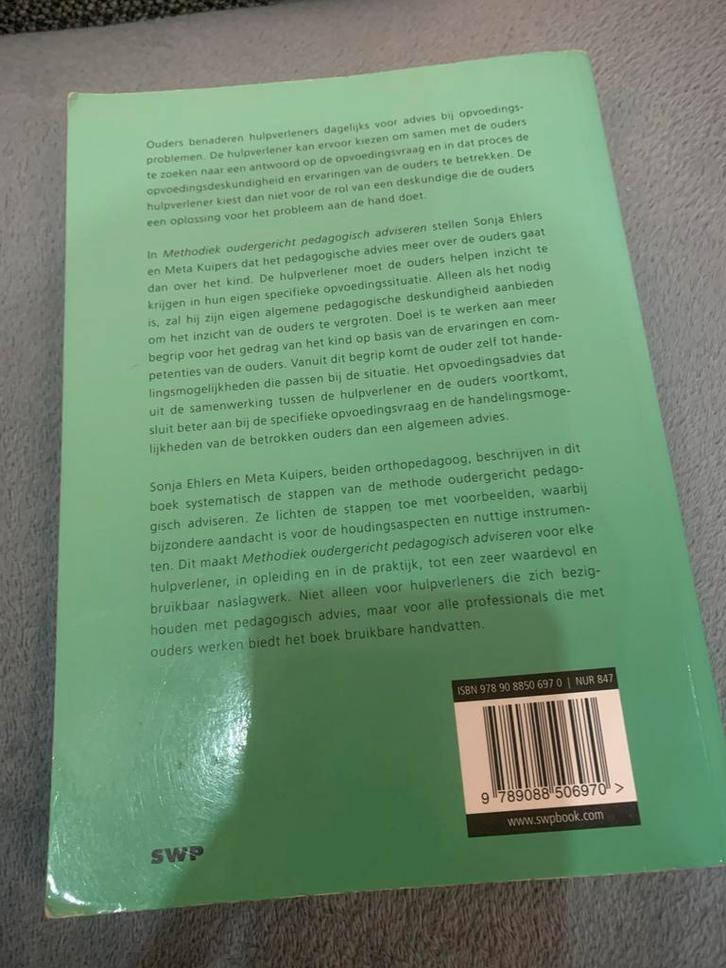 Sonja Ehlers - Methodiek oudergericht pedagogisch adviseren, Boeken, Wetenschap, Zo goed als nieuw, Sociale wetenschap, Ophalen of Verzenden