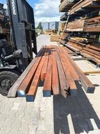 Restpartij Hardhout palen 7 x 7 diverse lengtes 10 st, Tuin en Terras, Palen, Balken en Planken, Ophalen, Palen, Zo goed als nieuw