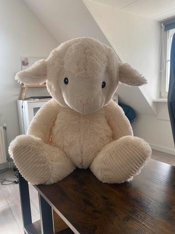 2 grote knuffels – wit schaap & grijze olifant – superzacht  beschikbaar voor biedingen