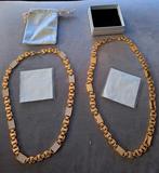 Kingsley Magnum koningsketting 70cm lang 14mm breed, Sieraden, Tassen en Uiterlijk, Kettingen, Ophalen of Verzenden, Nieuw, Goud