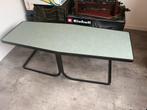 Groene Salontafel met Mozaïek, Huis en Inrichting, Tafels | Salontafels, Gebruikt, 100 tot 150 cm, Metaal, Minder dan 50 cm
