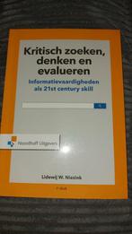 Lidewij w. Niezink - Kritisch zoeken, denken en evalueren, Ophalen of Verzenden, Zo goed als nieuw, Lidewij w. Niezink