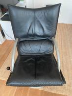 Rolf Benz Totino bureaustoel - zwart leer, Ophalen, Gebruikt, 50 tot 75 cm, Leer