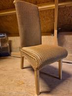 6 Loom Eetkamerstoelen - Riet & Hout, Huis en Inrichting, Stoelen, Ophalen, Riet of Rotan, Gebruikt, Bruin