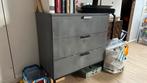 Grijze kast met 3 lades, Ophalen, Overige materialen, Gebruikt, 50 tot 100 cm