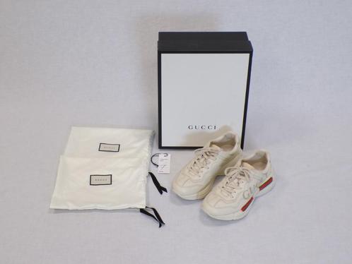 Gucci Rython Trainer GG Ivory Size 8,5, Kleding | Heren, Schoenen, Nieuw, Sneakers of Gympen, Wit, Ophalen of Verzenden