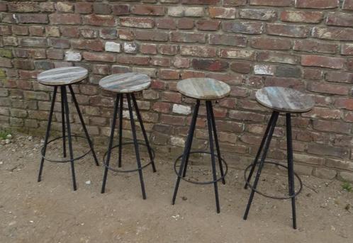 4 mooie barkrukken kruk krukken, Antiek en Kunst, Curiosa en Brocante, Ophalen