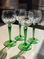 Set van 4 Geslepen Kristallen Glazen, Antiek en Kunst, Antiek | Glas en Kristal, Ophalen of Verzenden