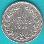 Nederland 10 cent 1889 Willem III zilver, Sch. 664, Postzegels en Munten, Munten | Nederland, Zilver, 10 cent, Ophalen of Verzenden