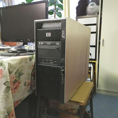 HP Z800 CPU 12 Core RAM 60GB SSD 250GB+HDD 2TB NVidia 4GB, Computers en Software, Desktop Pc's, Gebruikt, 4 Ghz of meer, HDD, SSD