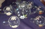 Thee Servies met bloemen opdruk, Huis en Inrichting, Keuken | Servies, Ophalen of Verzenden, Zo goed als nieuw, Glas, Overige stijlen