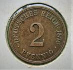 Duitsland: - 2 pfennig 1876 -J., Duitsland, Ophalen of Verzenden, Losse munt