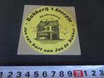 sticker Spakenburg Bakkerij 't Stoepje van aart / de bakker, Ophalen, Zo goed als nieuw, Bedrijf of Vereniging