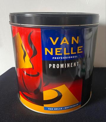 Groot blik van Van Nelle Rotterdam Mocca Extra/Arome.H22 cm. beschikbaar voor biedingen