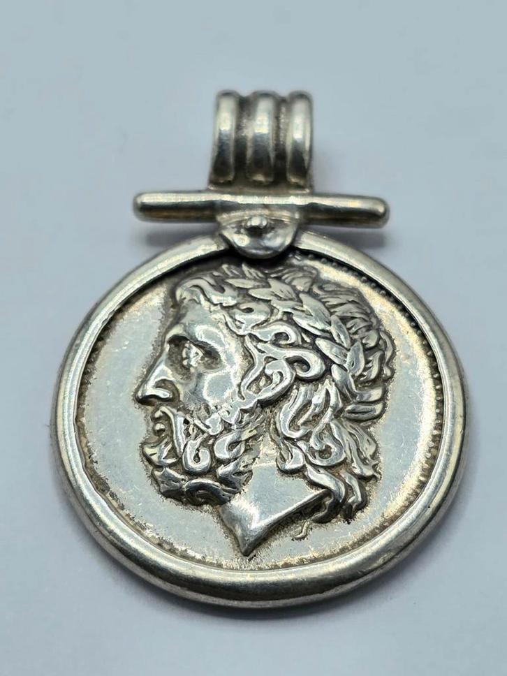 Zilveren Munt Hanger, Sieraden, Tassen en Uiterlijk, Kettinghangers, Zo goed als nieuw, Zilver, Zilver, Verzenden