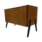 Vintage Kastje Compact Dressoir Audio meubel Jaren 60 Teak, Huis en Inrichting, Kasten | Dressoirs, Met deur(en), Teakhout, Vintage