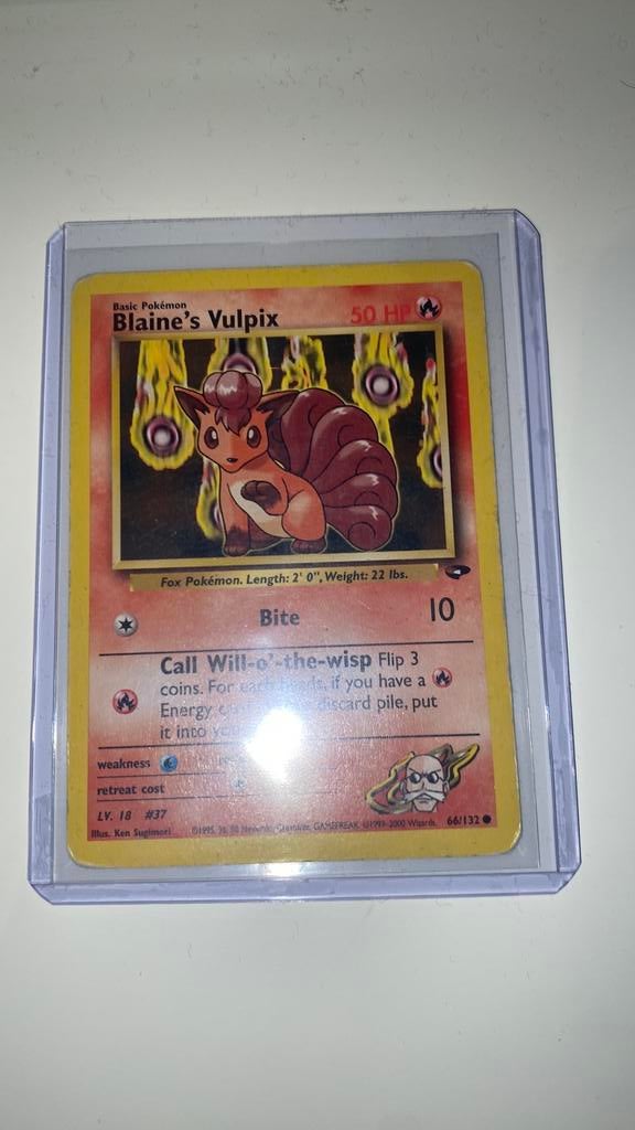 Blaine vulpix gym kaart 66/132, Hobby en Vrije tijd, Verzamelkaartspellen | Pokémon, Ophalen of Verzenden, Zo goed als nieuw