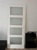 Opdek deur met mat glas, Doe-het-zelf en Verbouw, Glas, 80 tot 100 cm, Ophalen of Verzenden, Zo goed als nieuw