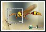 Malawi 2019 Insect wesp bij 6x miniatuurvel postfris, Verzenden, Overige landen, Postfris