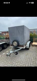 Machinetransporter dichte aanhanger tandemasser enkelasser, Ophalen of Verzenden, Zo goed als nieuw