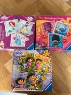 Puzzels Dora Disney prinsessen, Ophalen of Verzenden, 10 tot 50 stukjes, Gebruikt, 4 tot 6 jaar