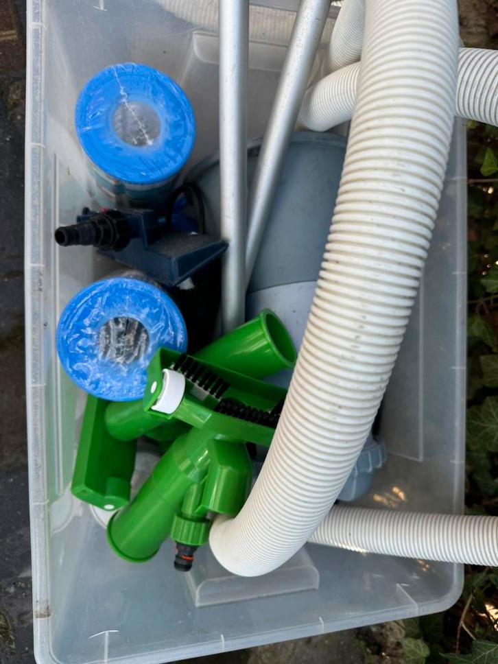 Rond zwembad met extras, Tuin en Terras, Zwembad-toebehoren, Zo goed als nieuw, Afdekzeil, Ophalen of Verzenden