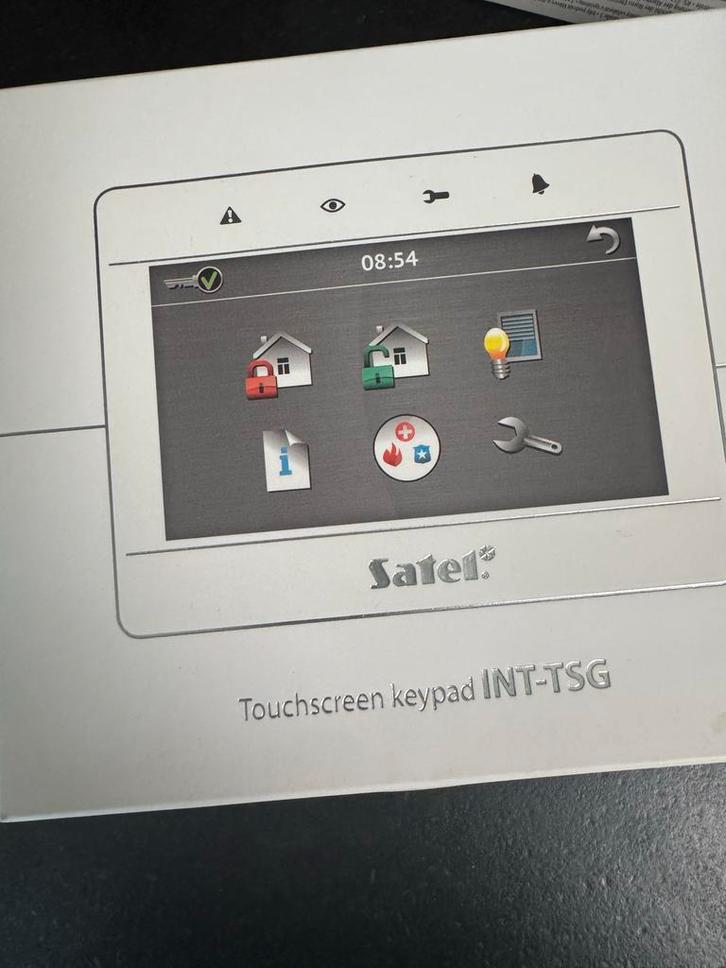2 stuks Satel INT-TSG Touchscreen Keypad, Doe-het-zelf en Verbouw, Alarmsystemen, Zo goed als nieuw, Overige typen, Overige soorten