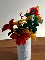 Carnavalsboeket van pijpenragerbloemen (incl. vaas), Ophalen, Overige materialen, Overige kleuren, Nieuw